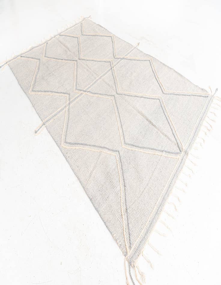 Detail image of 6' 7 x 10'  Hand Knotted Moroccan Wool Rug