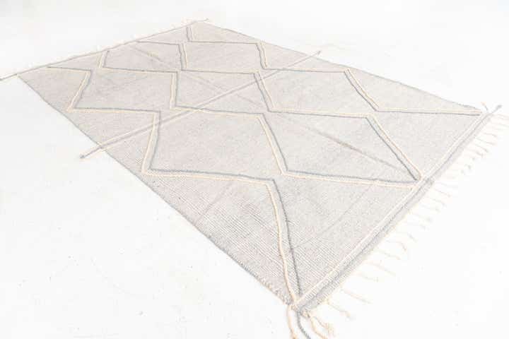 6' 7 x 10' Hand Knotted Moroccan Wool Rug
