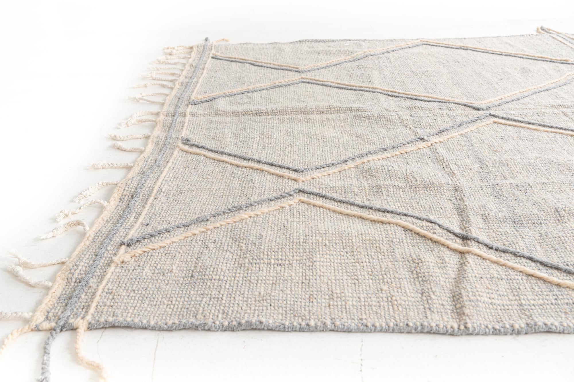 6' 7 x 10' Hand Knotted Moroccan Wool Rug