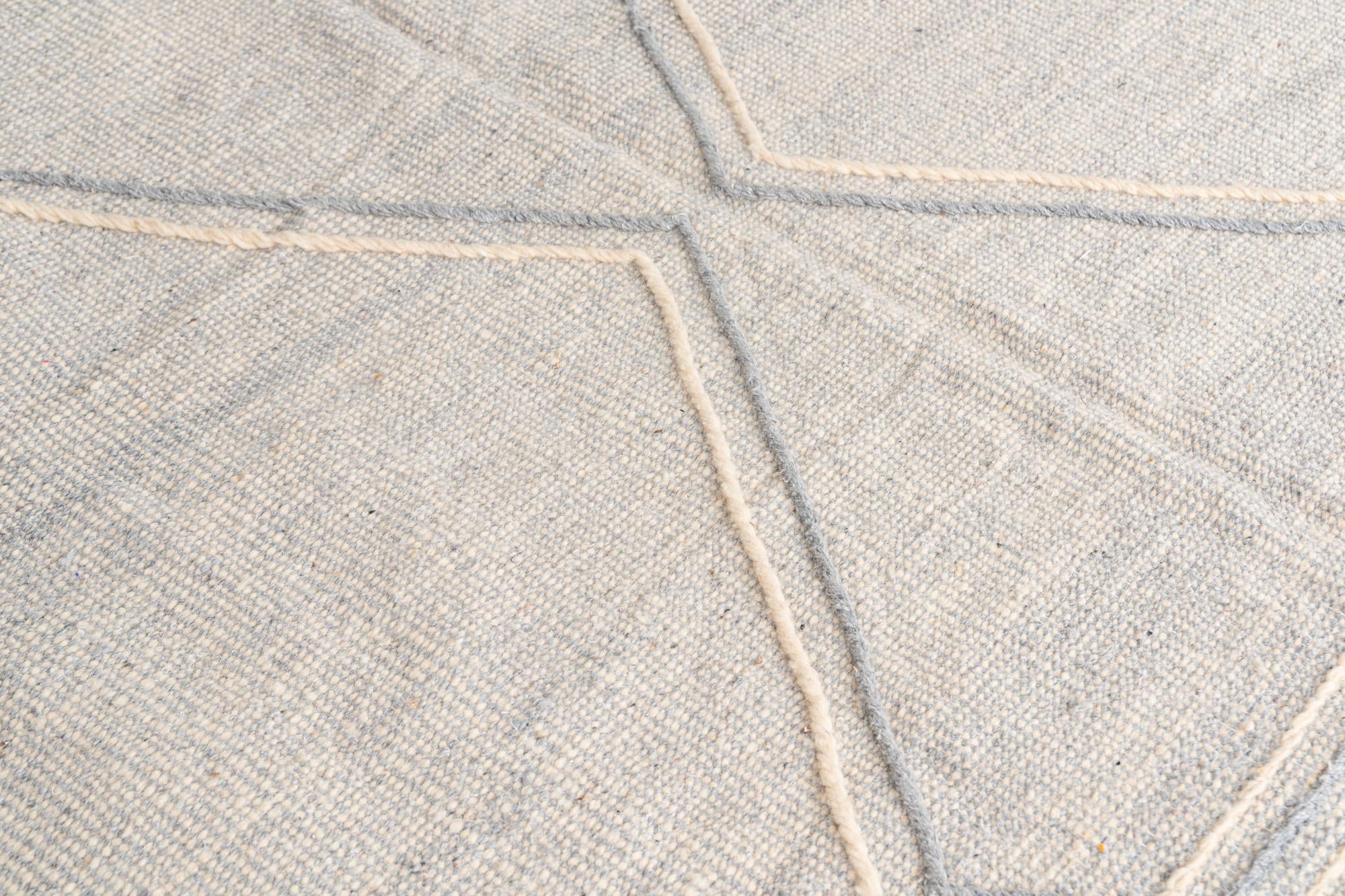 6' 7 x 10' Hand Knotted Moroccan Wool Rug
