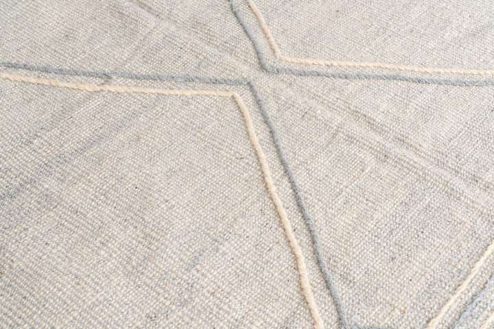 6' 7 x 10' Hand Knotted Moroccan Wool Rug