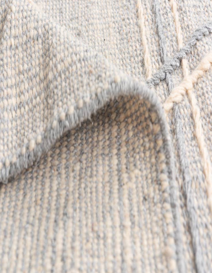 Detail image of 6' 7 x 10'  Hand Knotted Moroccan Wool Rug