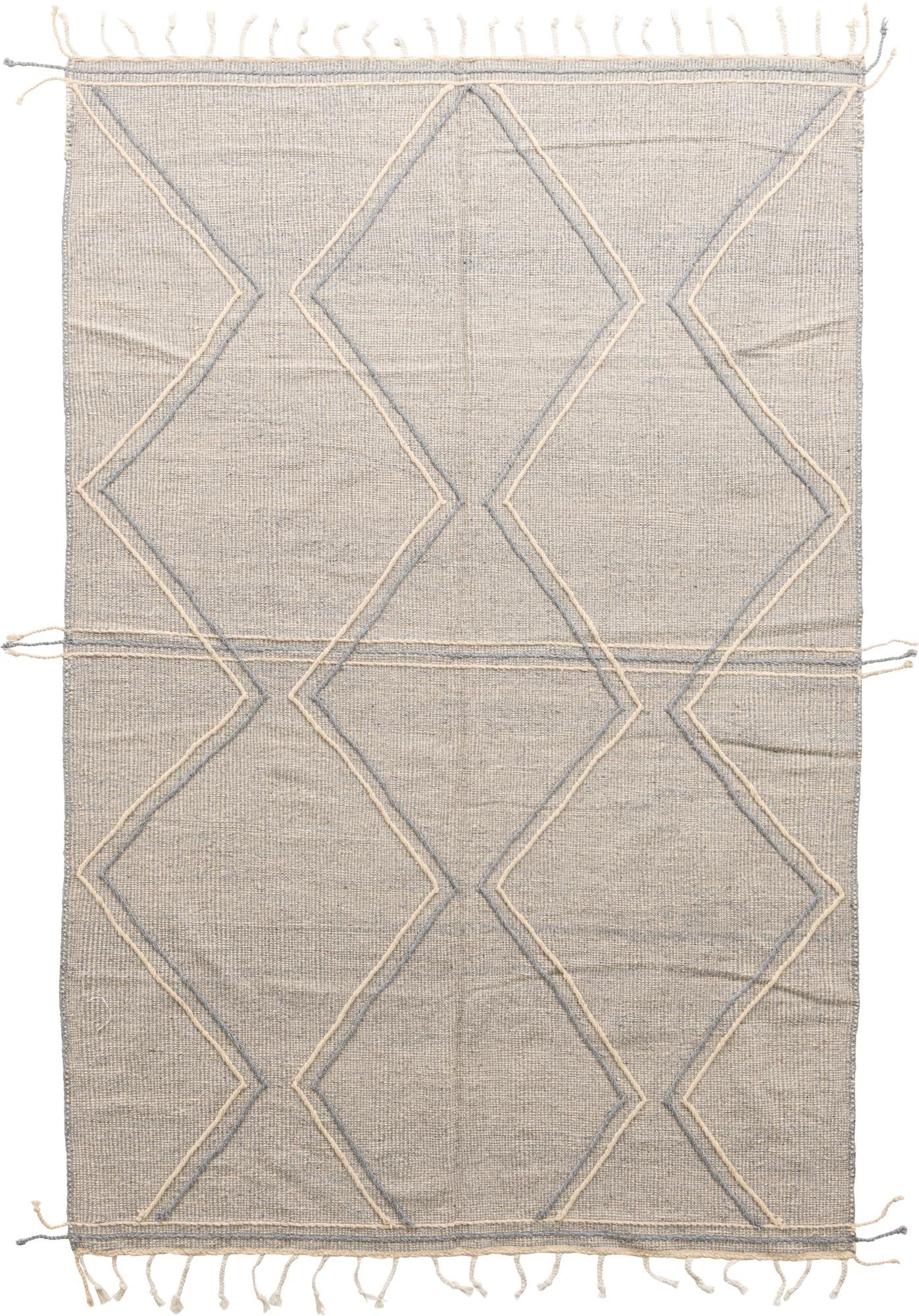 6' 7 x 10' Hand Knotted Moroccan Wool Rug