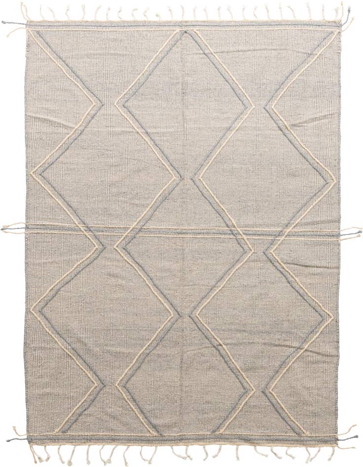 Detail image of 6' 7 x 10' Hand Knotted Moroccan Wool Rug