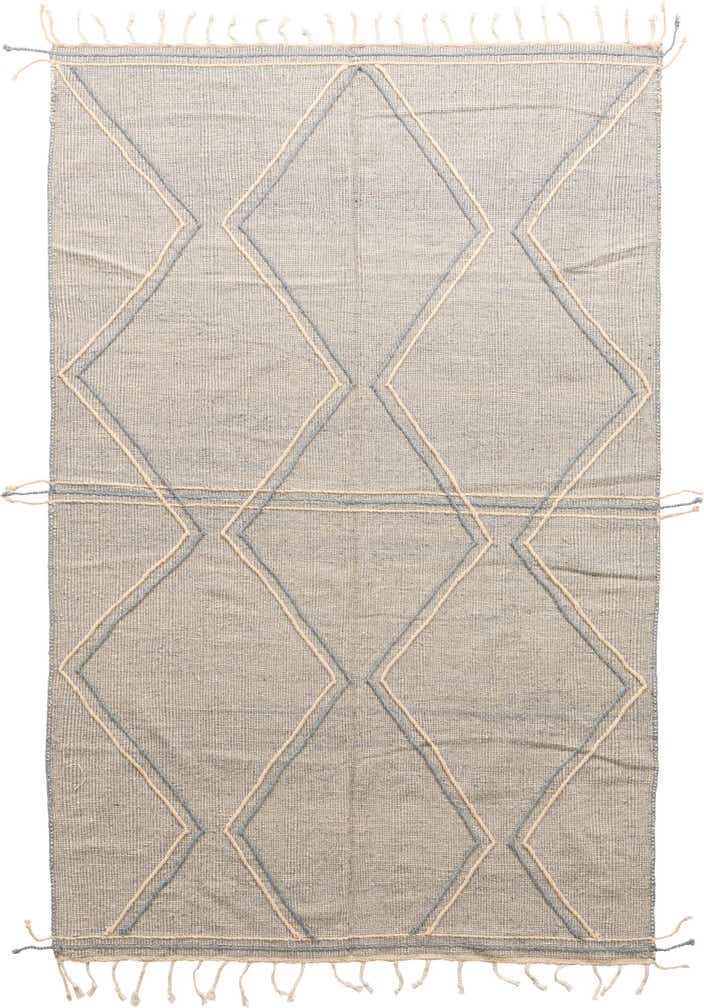 6' 7 x 10' Hand Knotted Moroccan Wool Rug
