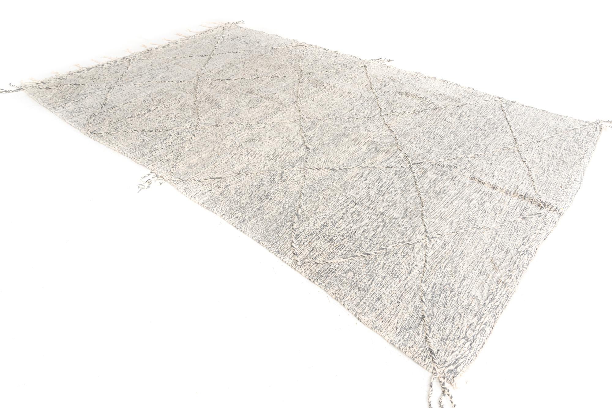 6' 7 x 10' 7 Hand Knotted Moroccan Wool Rug