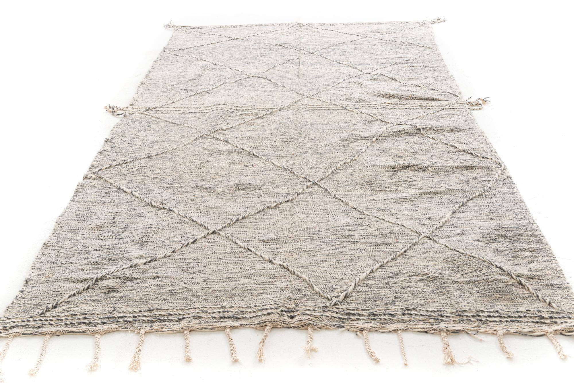 6' 7 x 10' 7 Hand Knotted Moroccan Wool Rug