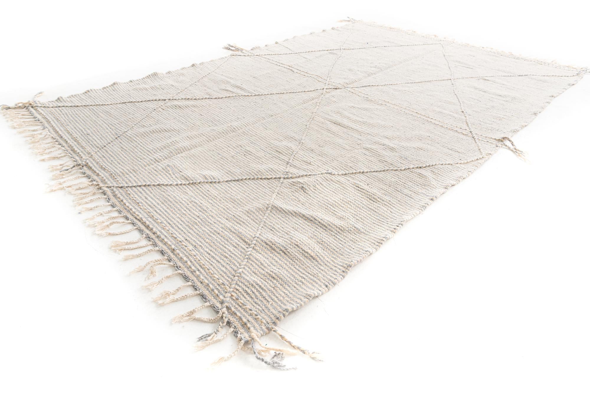 6' 8 x 10' 2 Hand Knotted Moroccan Wool Rug