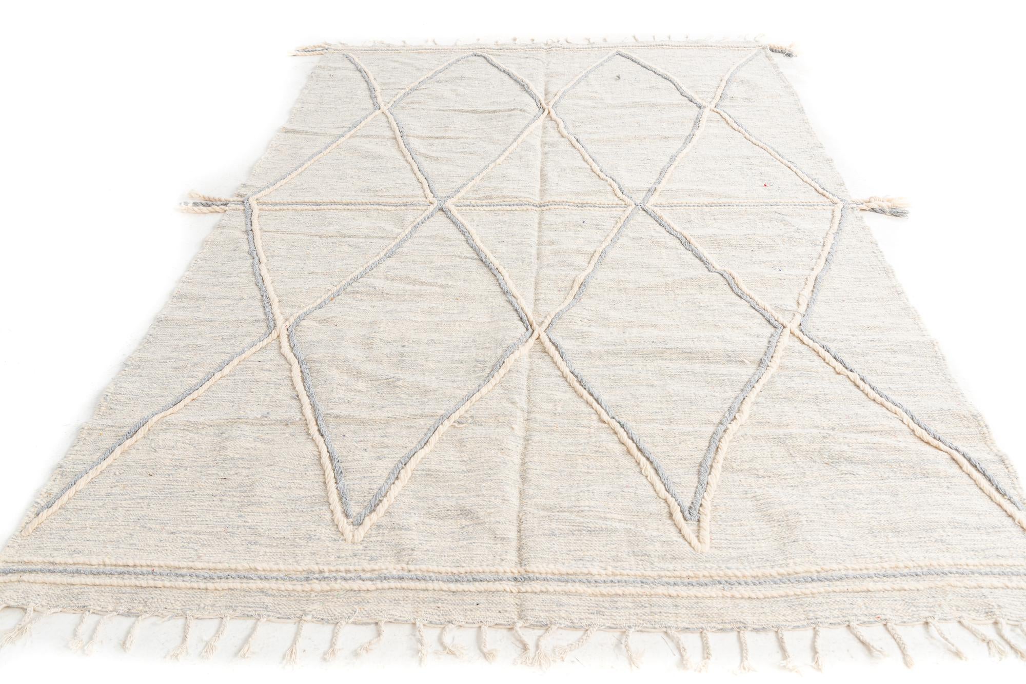 6' 5 x 10' Hand Knotted Moroccan Wool Rug