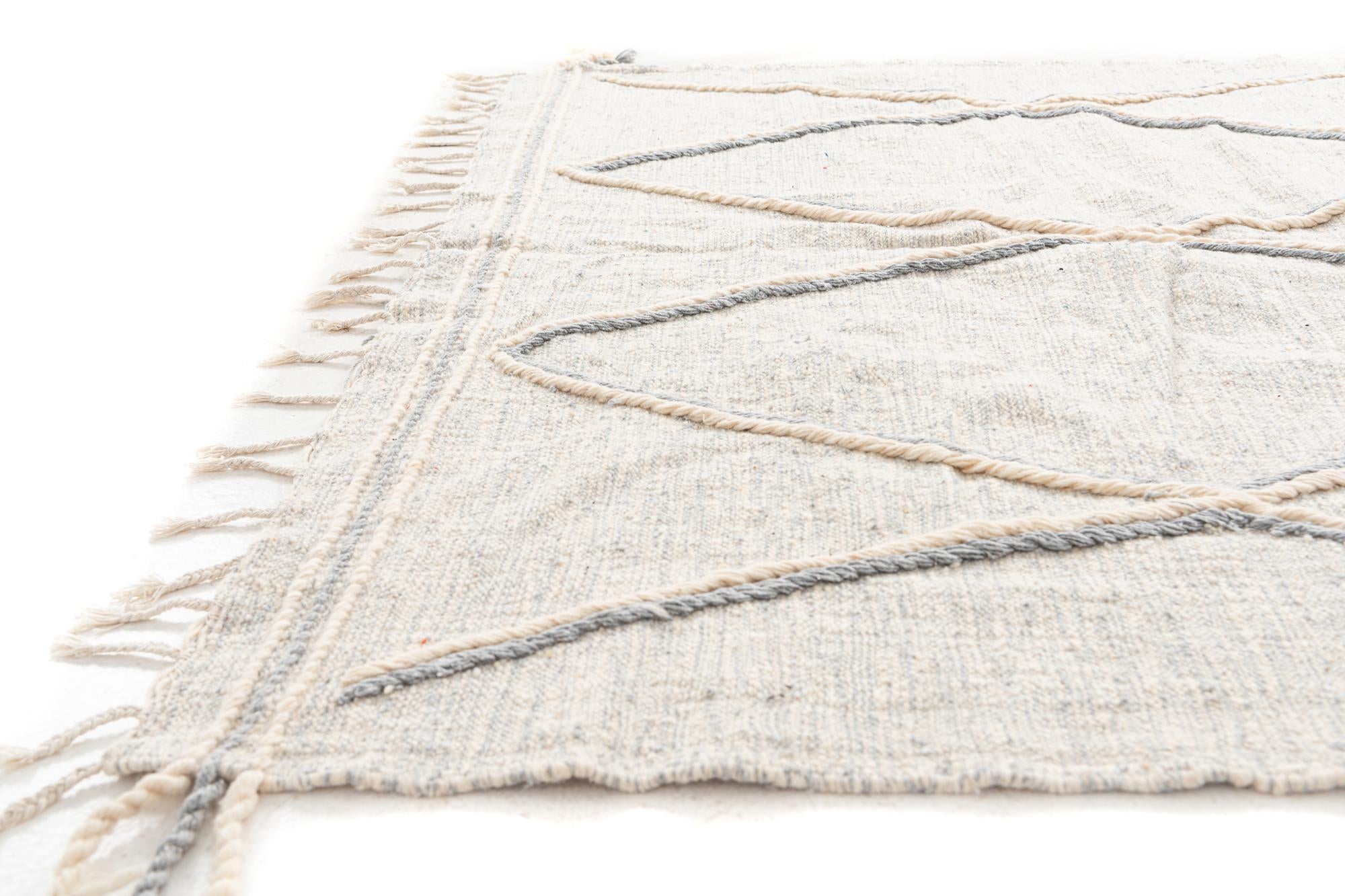6' 5 x 10' Hand Knotted Moroccan Wool Rug