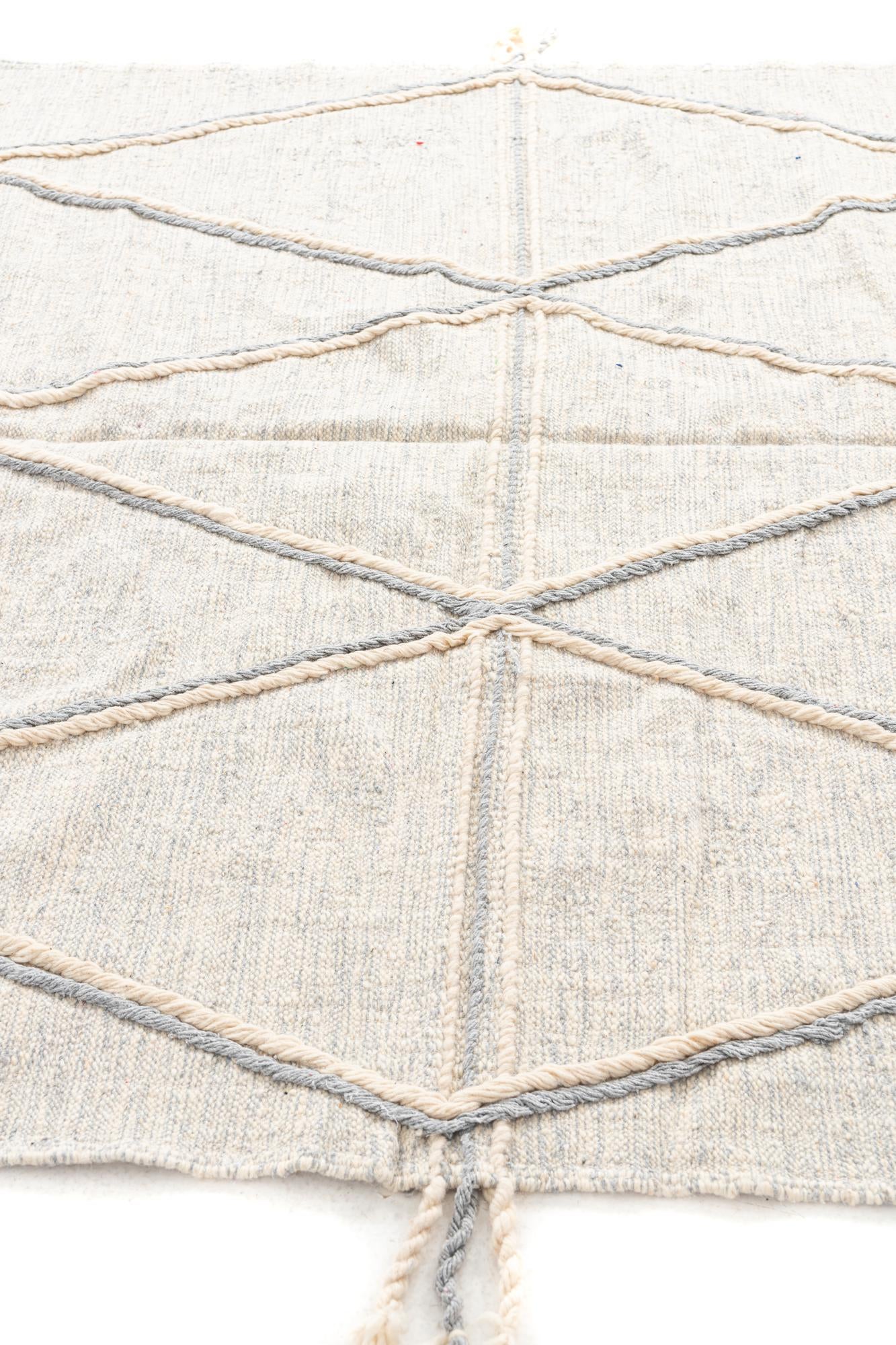 6' 5 x 10' Hand Knotted Moroccan Wool Rug