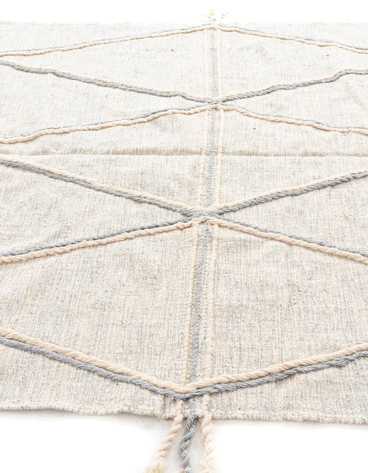 Detail image of 6' 5 x 10'  Hand Knotted Moroccan Wool Rug
