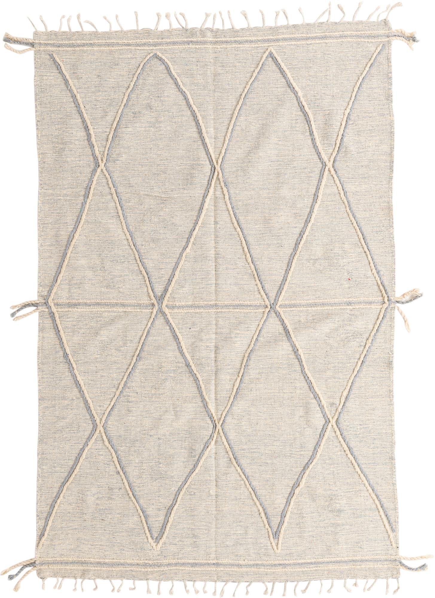 6' 5 x 10' Hand Knotted Moroccan Wool Rug