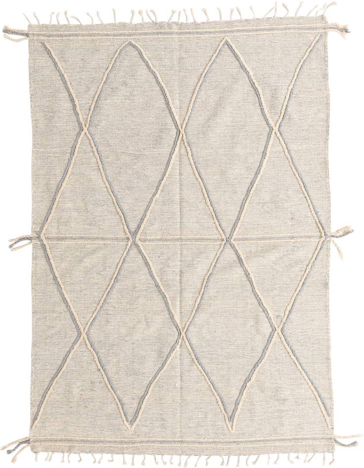 Detail image of 6' 5 x 10' Hand Knotted Moroccan Wool Rug