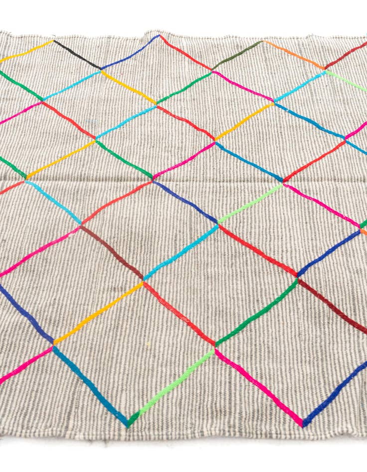 Detail image of 5' x 8'  Hand Knotted Moroccan Wool Rug