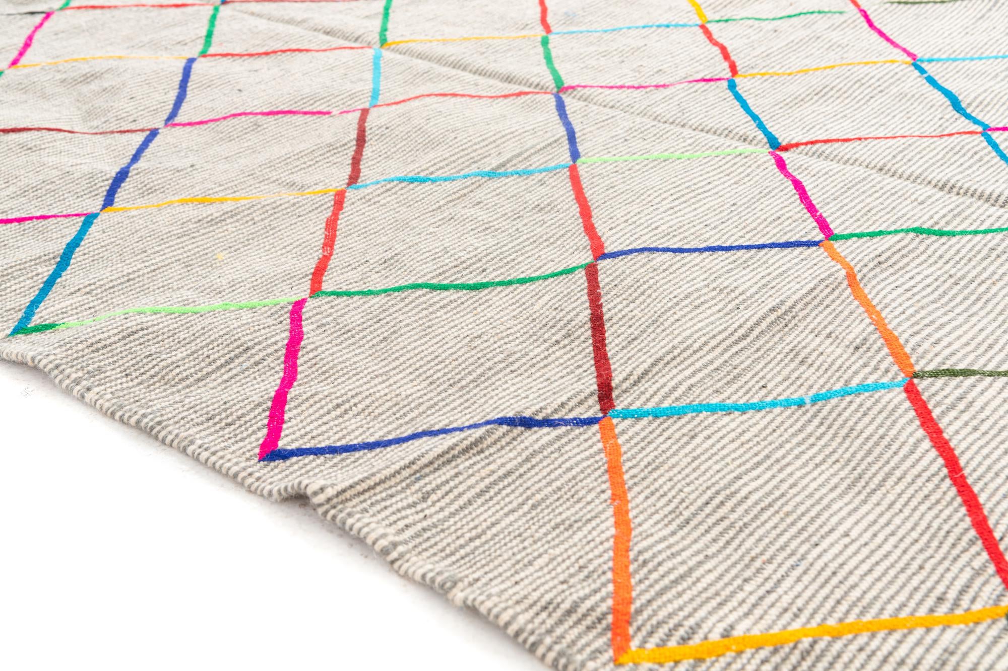 5' x 8' Hand Knotted Moroccan Wool Rug