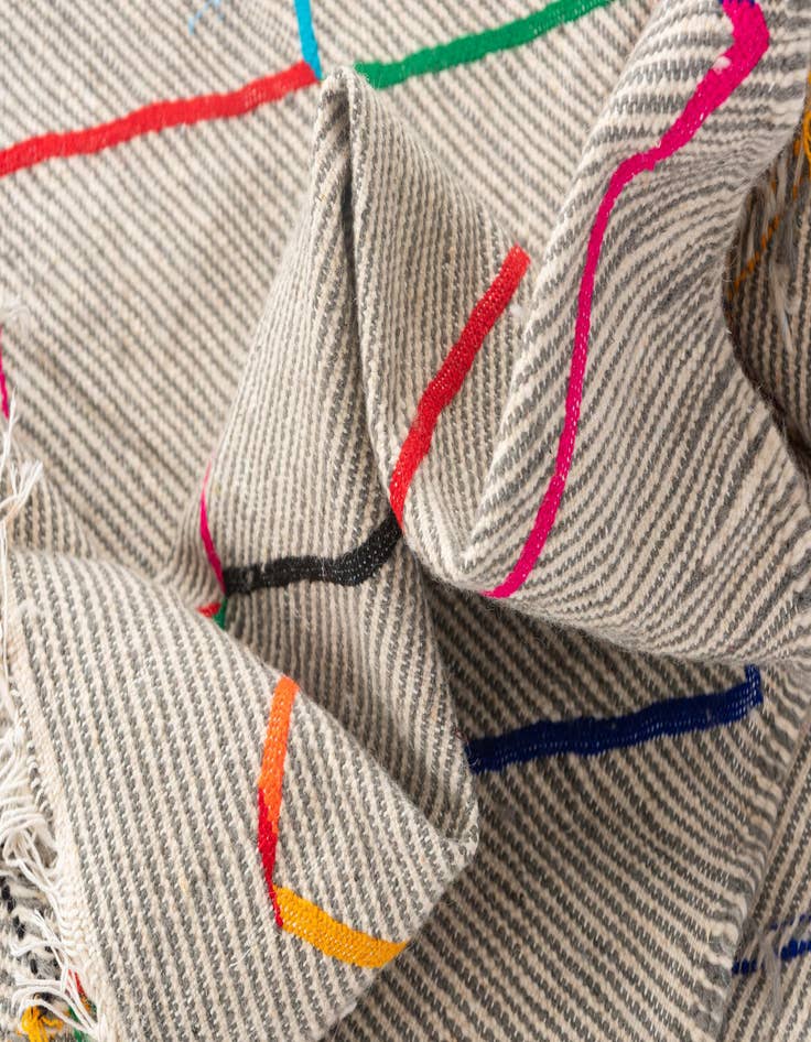 Detail image of 5' x 8'  Hand Knotted Moroccan Wool Rug