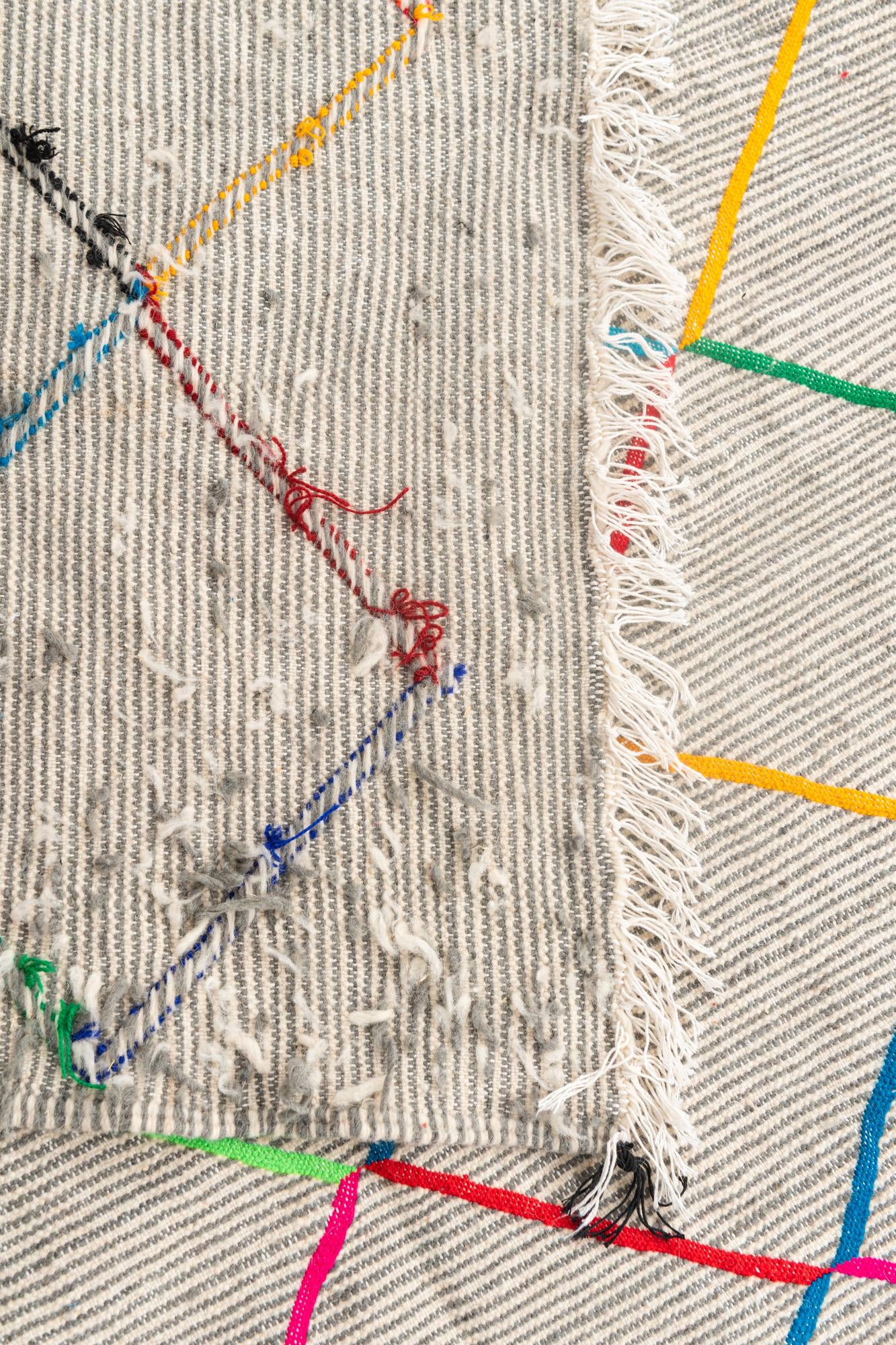5' x 8' Hand Knotted Moroccan Wool Rug
