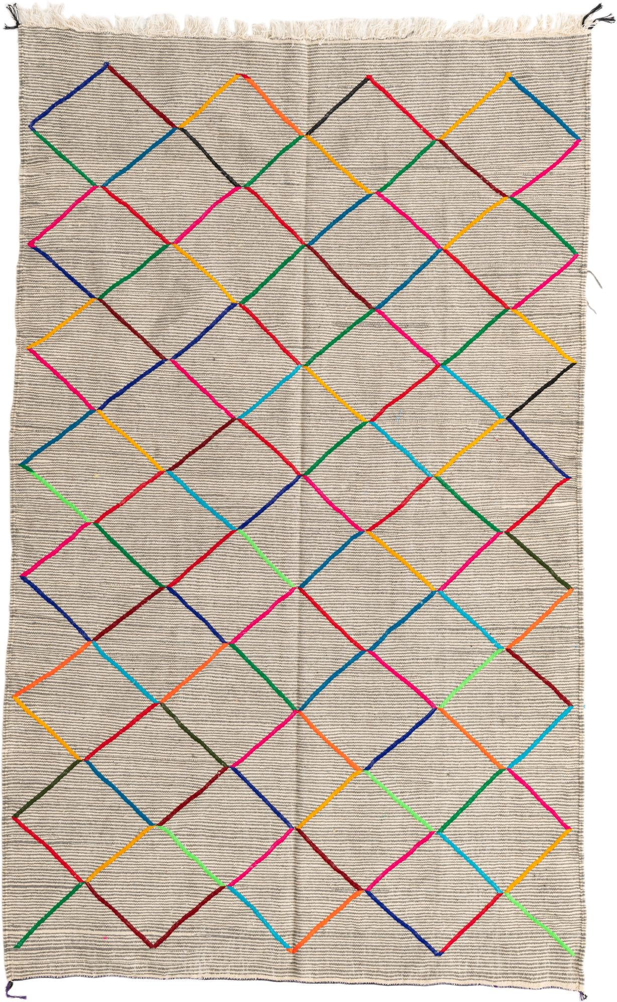 5' x 8' Hand Knotted Moroccan Wool Rug
