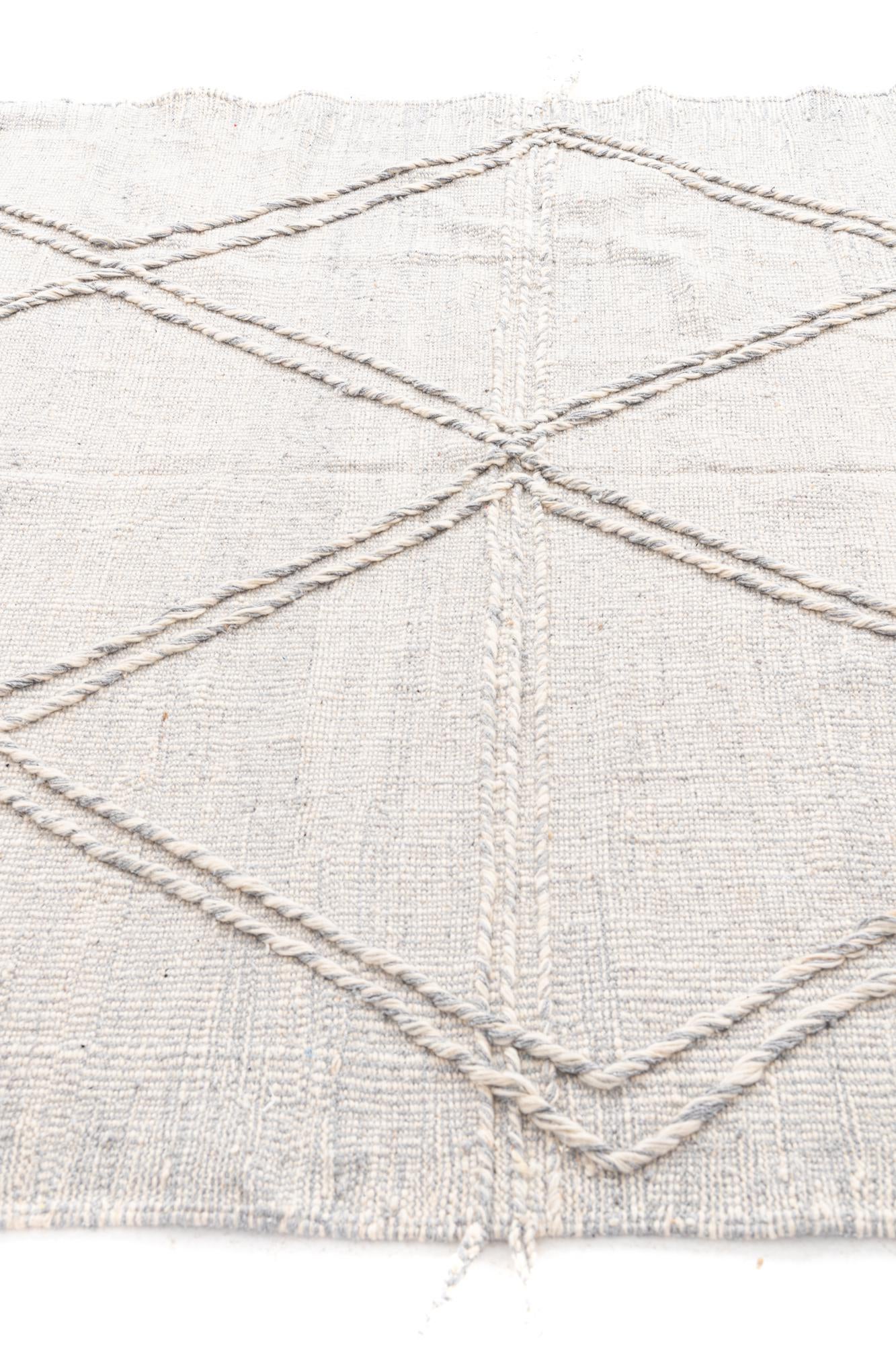 6' 4 x 9' 8 Hand Knotted Moroccan Wool Rug