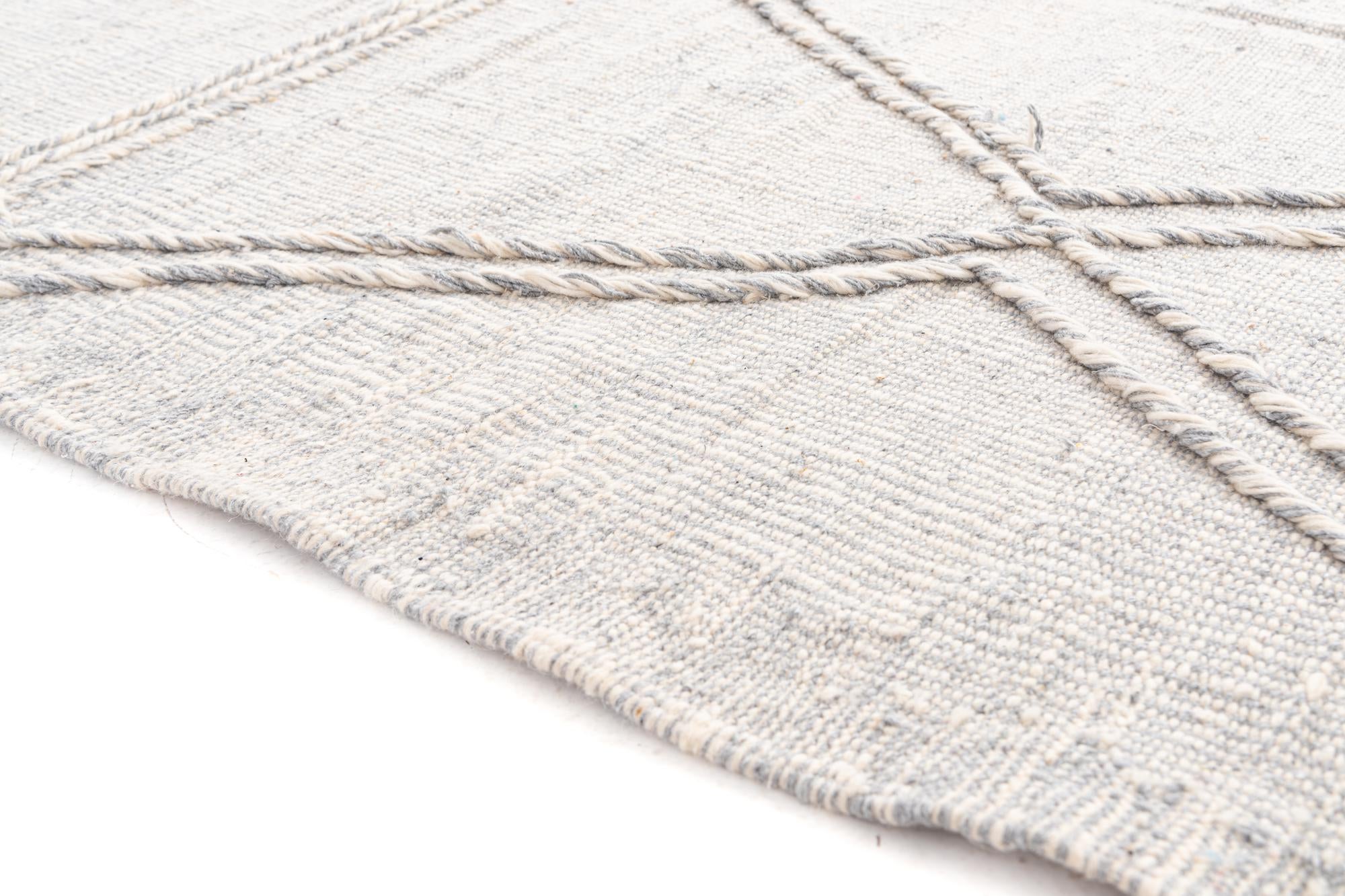 6' 4 x 9' 8 Hand Knotted Moroccan Wool Rug