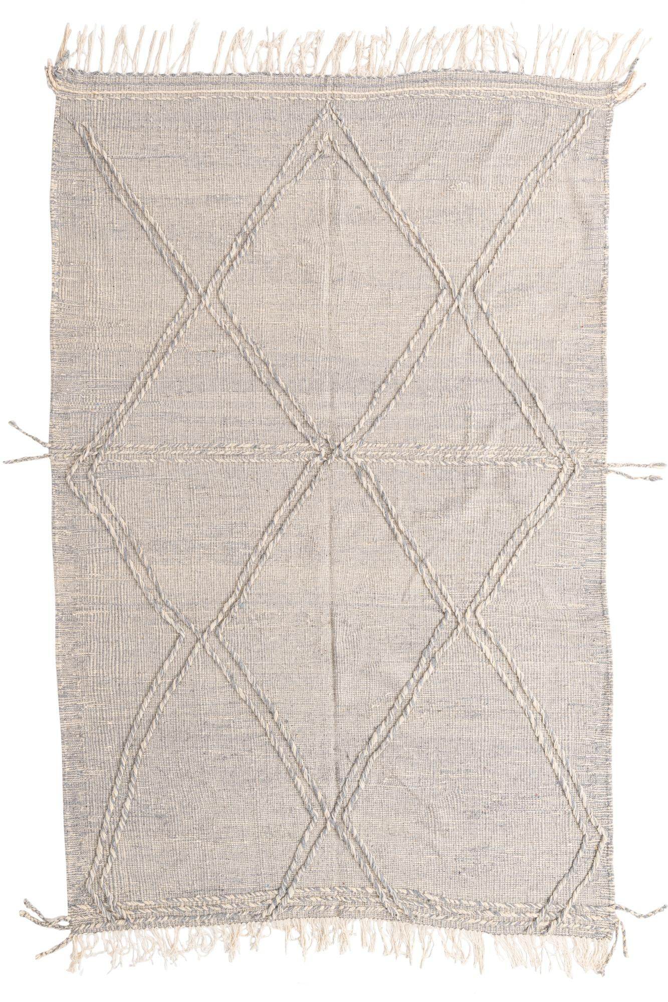 6' 4 x 9' 8 Hand Knotted Moroccan Wool Rug