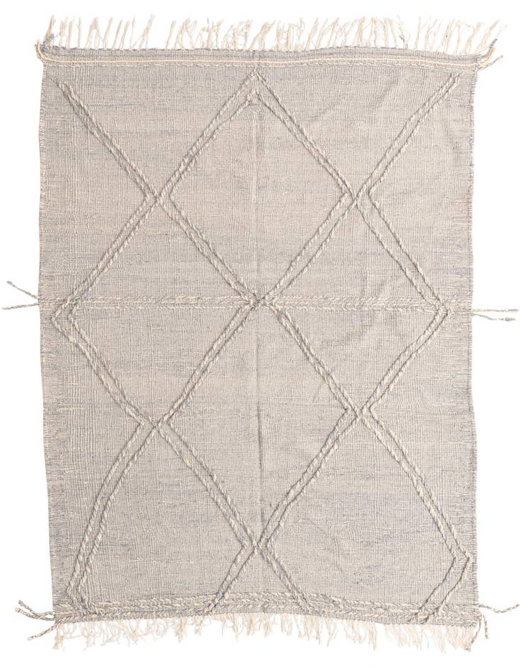 Detail image of 6' 4 x 9' 8 Hand Knotted Moroccan Wool Rug
