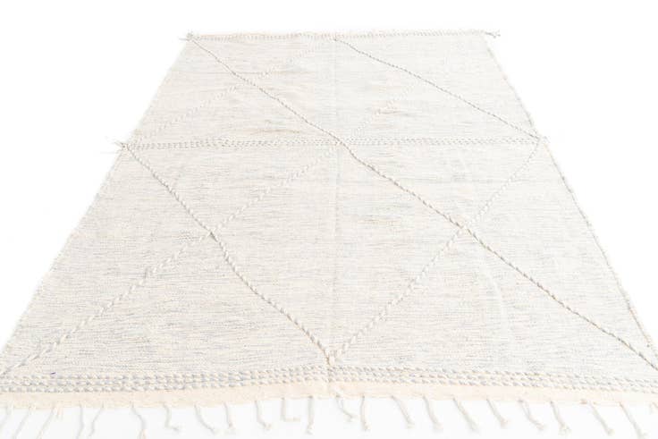 Detail image of 6' 5 x 9' 4 Hand Knotted Moroccan Wool Rug