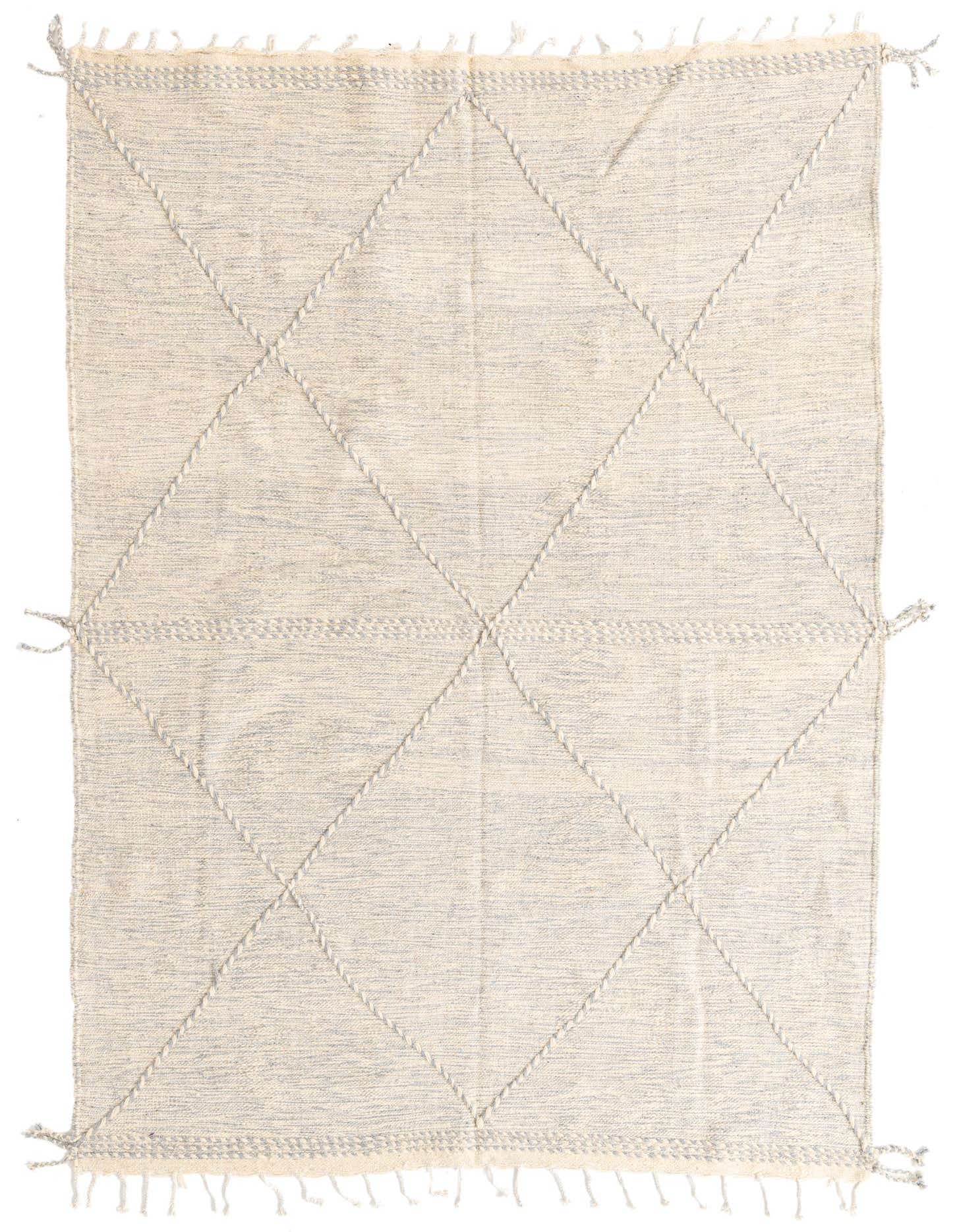 6' 5 x 9' 4 Hand Knotted Moroccan Wool Rug