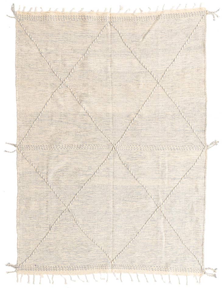 Detail image of 6' 5 x 9' 4 Hand Knotted Moroccan Wool Rug