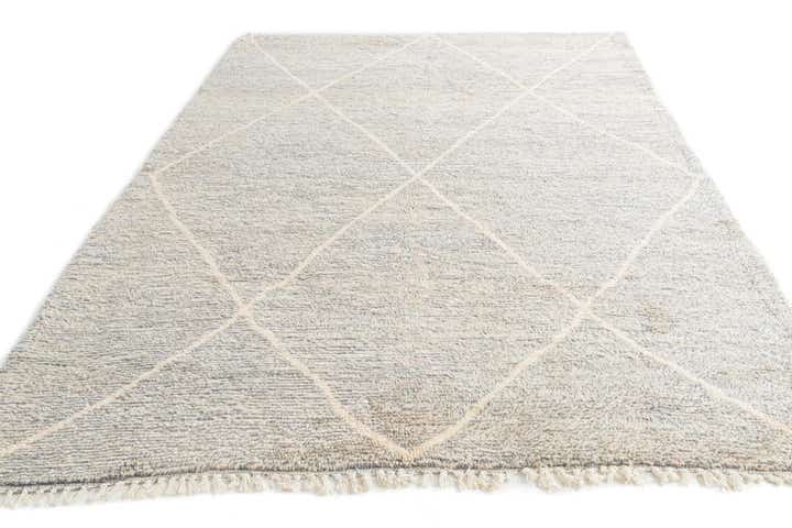 6' 9 x 9' 5 Hand Knotted Moroccan Wool Rug