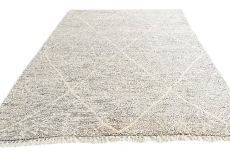 Detail image of 6' 9 x 9' 5 Hand Knotted Moroccan Wool Rug