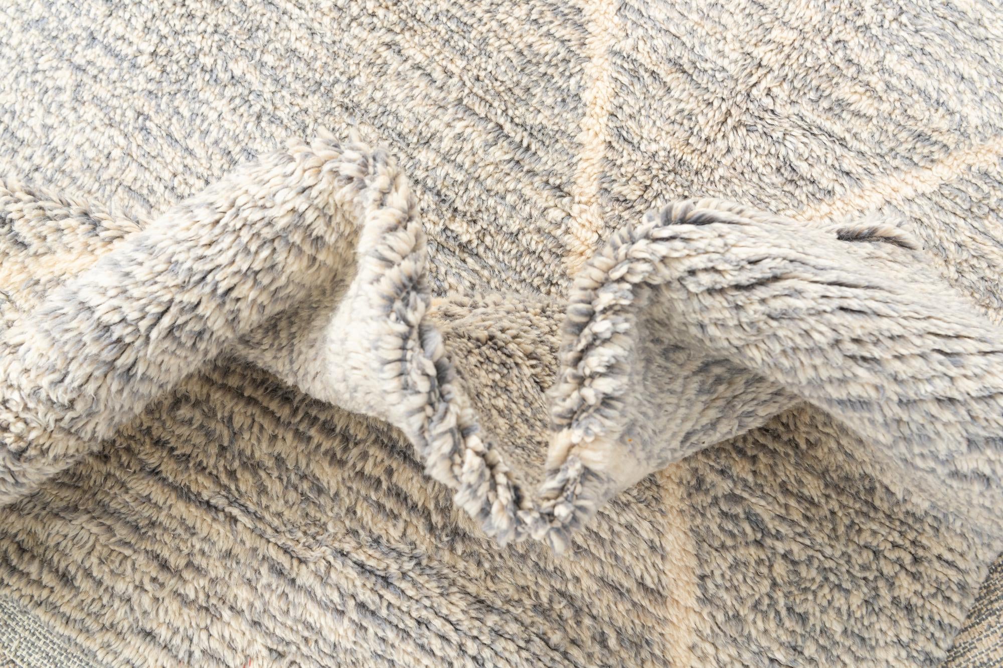 6' 9 x 9' 5 Hand Knotted Moroccan Wool Rug