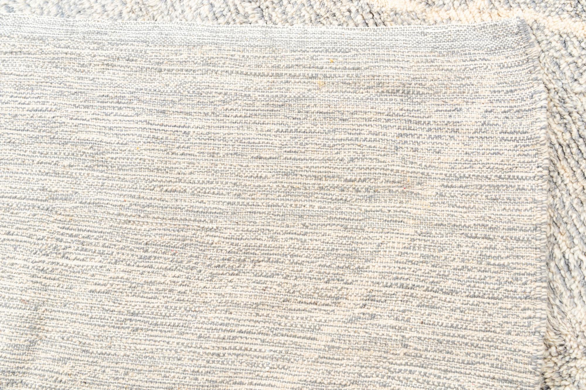 6' 9 x 9' 5 Hand Knotted Moroccan Wool Rug
