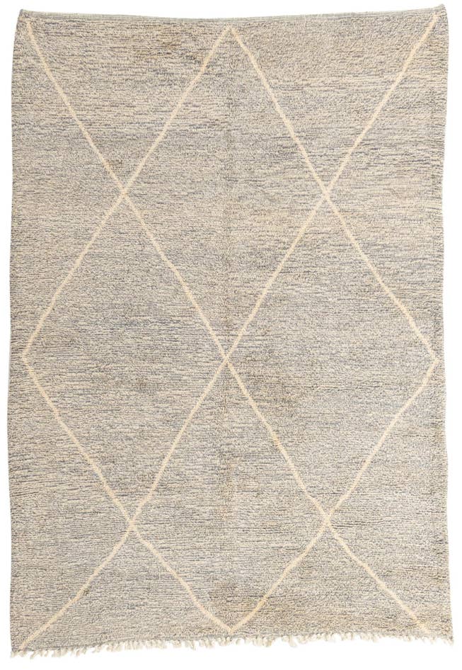 Detail image of 6' 9 x 9' 5 Hand Knotted Moroccan Wool Rug