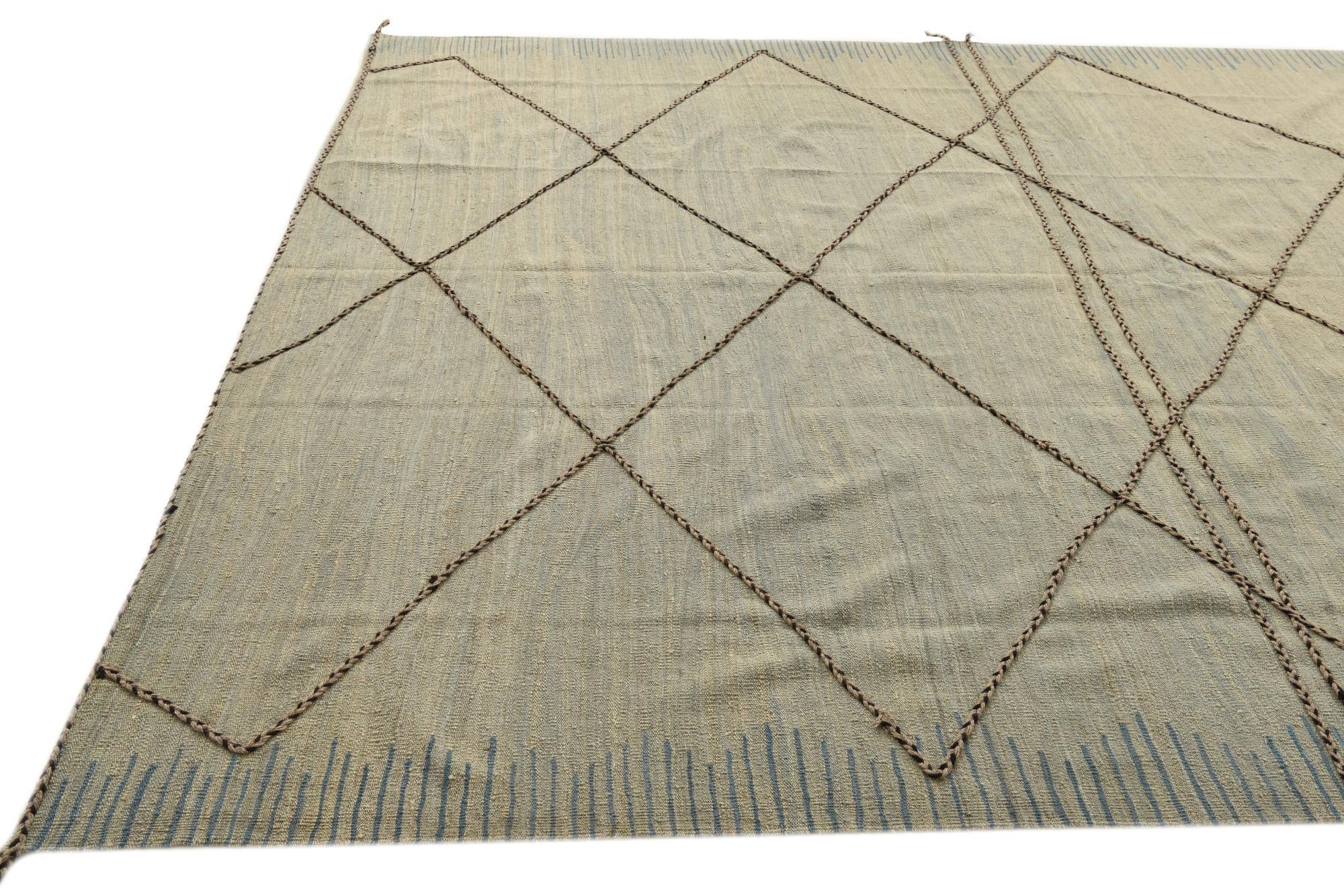 8' 6 x 9' 5 Hand Knotted Moroccan Wool Rug