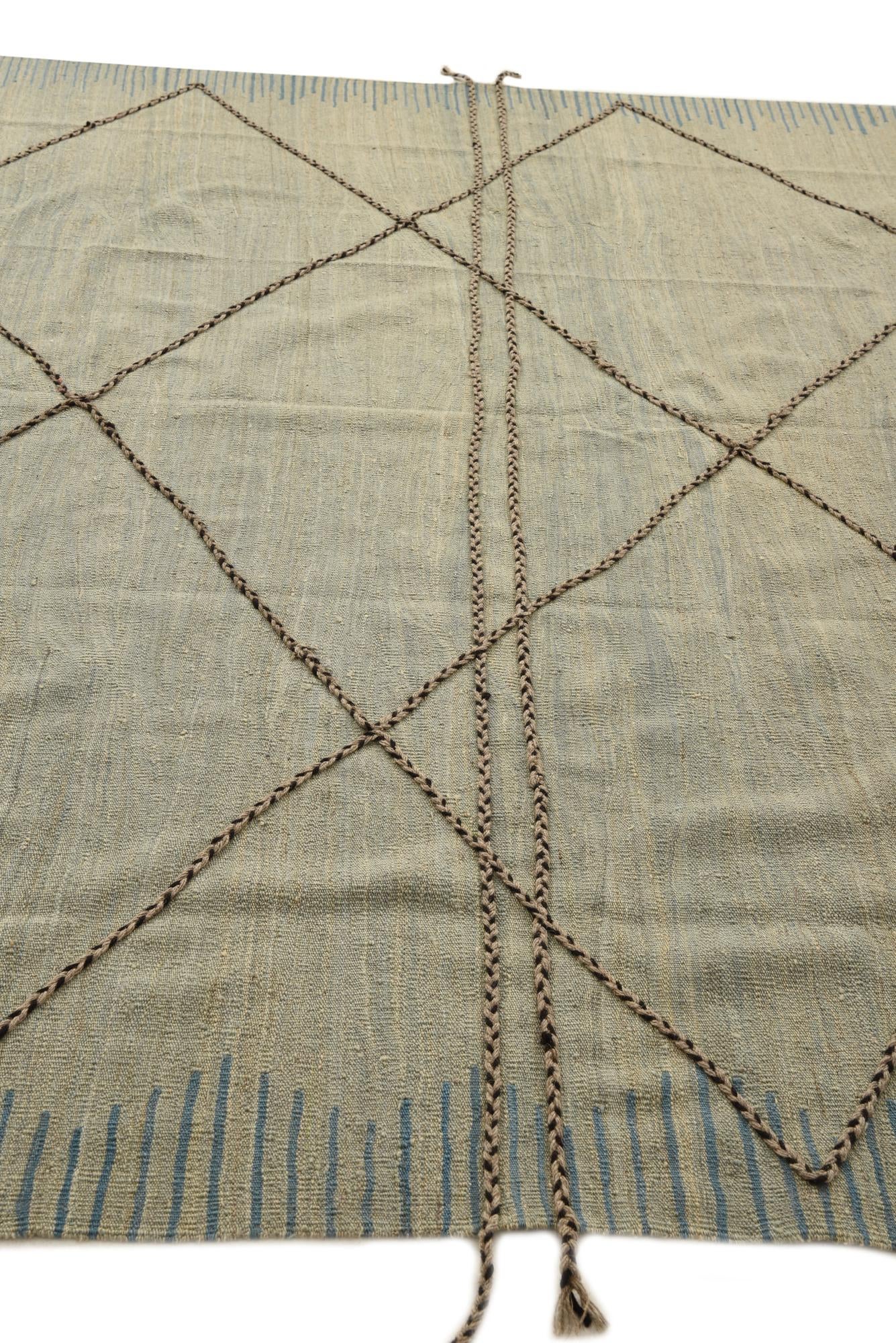 8' 6 x 9' 5 Hand Knotted Moroccan Wool Rug