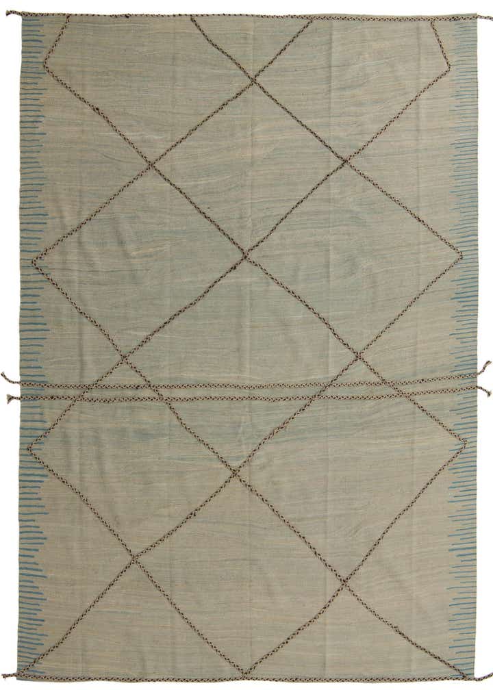8' 6 x 9' 5 Hand Knotted Moroccan Wool Rug