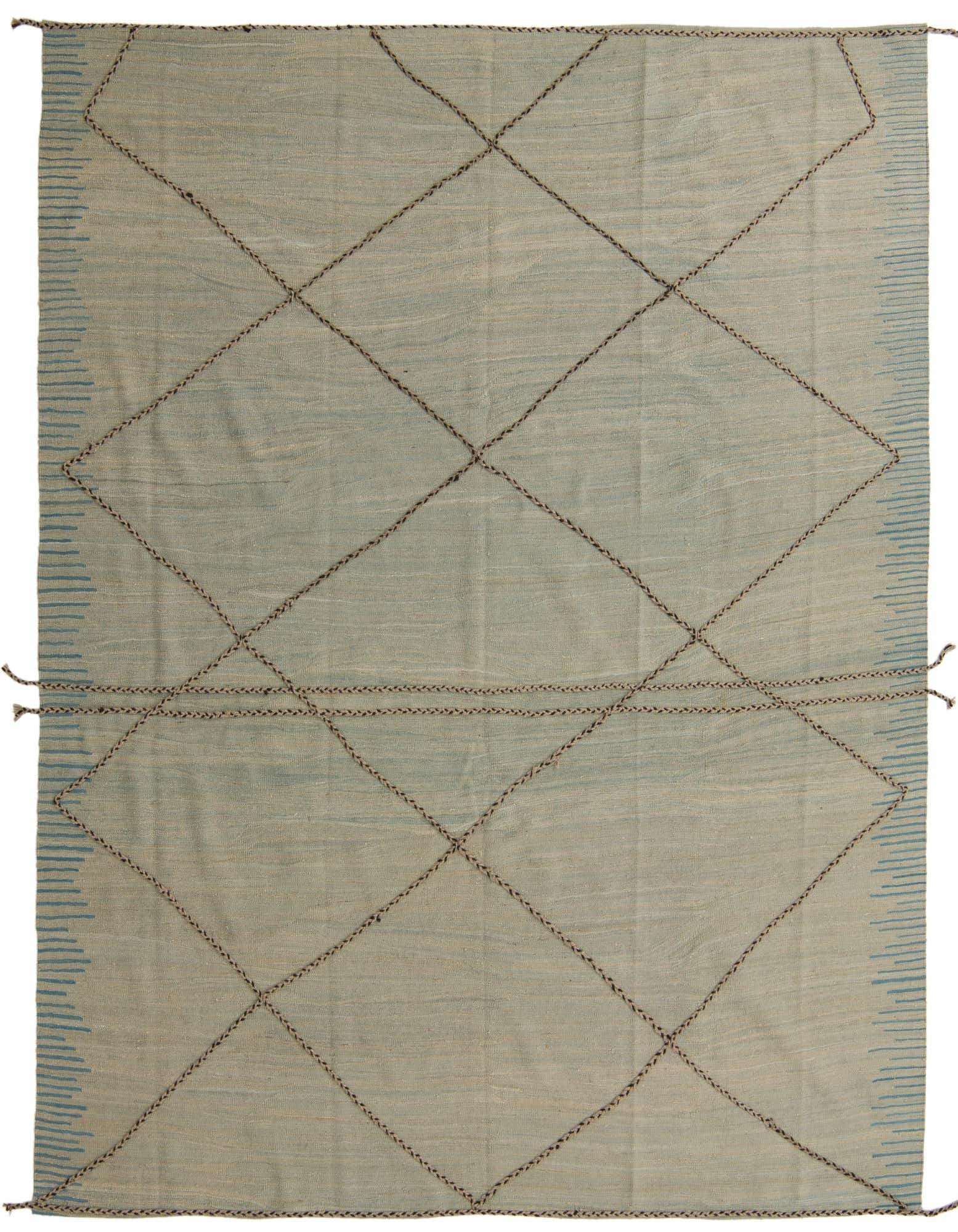 8' 6 x 9' 5 Hand Knotted Moroccan Wool Rug