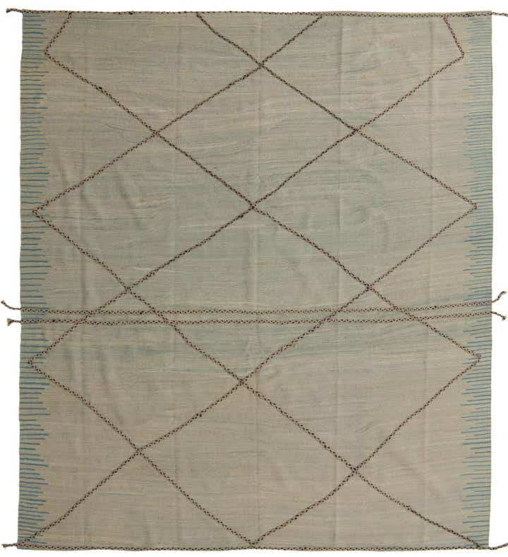 8' 6 x 9' 5 Hand Knotted Moroccan Wool Rug