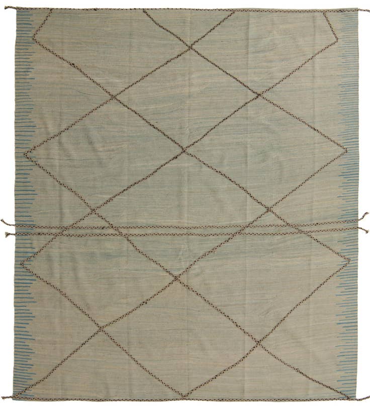 Detail image of 8' 6 x 9' 5 Hand Knotted Moroccan Wool Rug