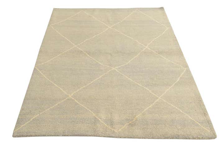4' 8 x 6' 5 Hand Knotted Moroccan Wool Rug