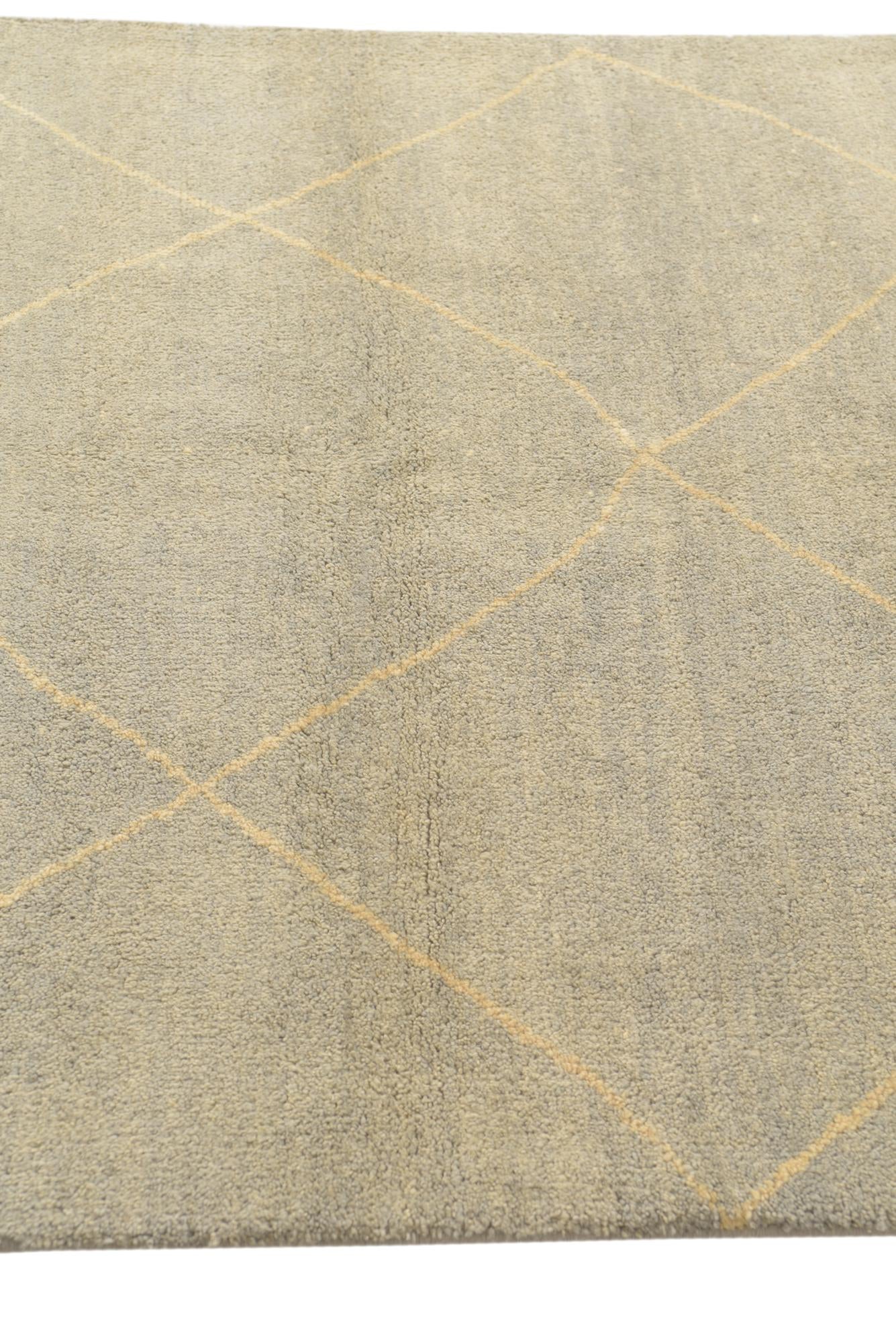 4' 8 x 6' 5 Hand Knotted Moroccan Wool Rug