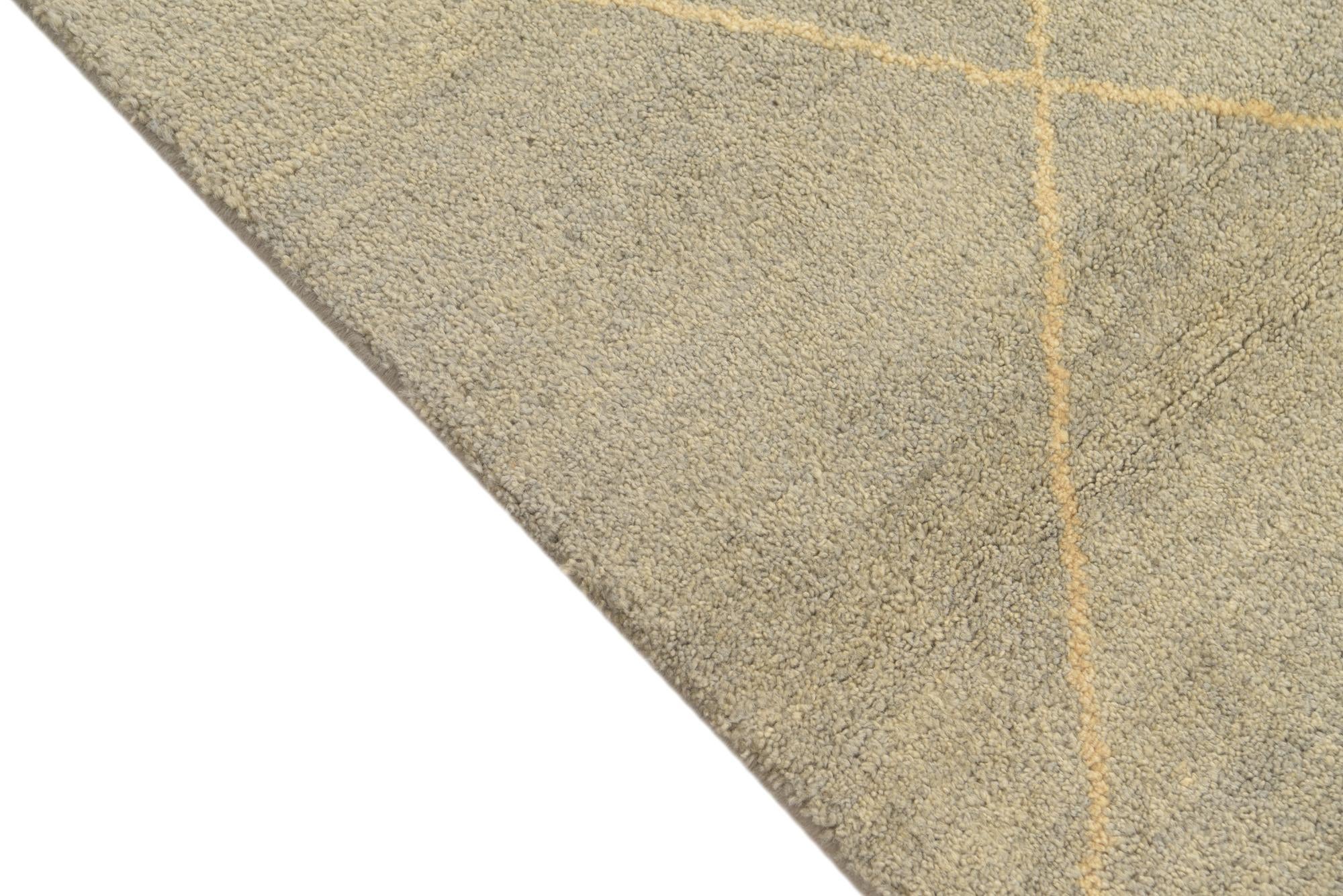 4' 8 x 6' 5 Hand Knotted Moroccan Wool Rug