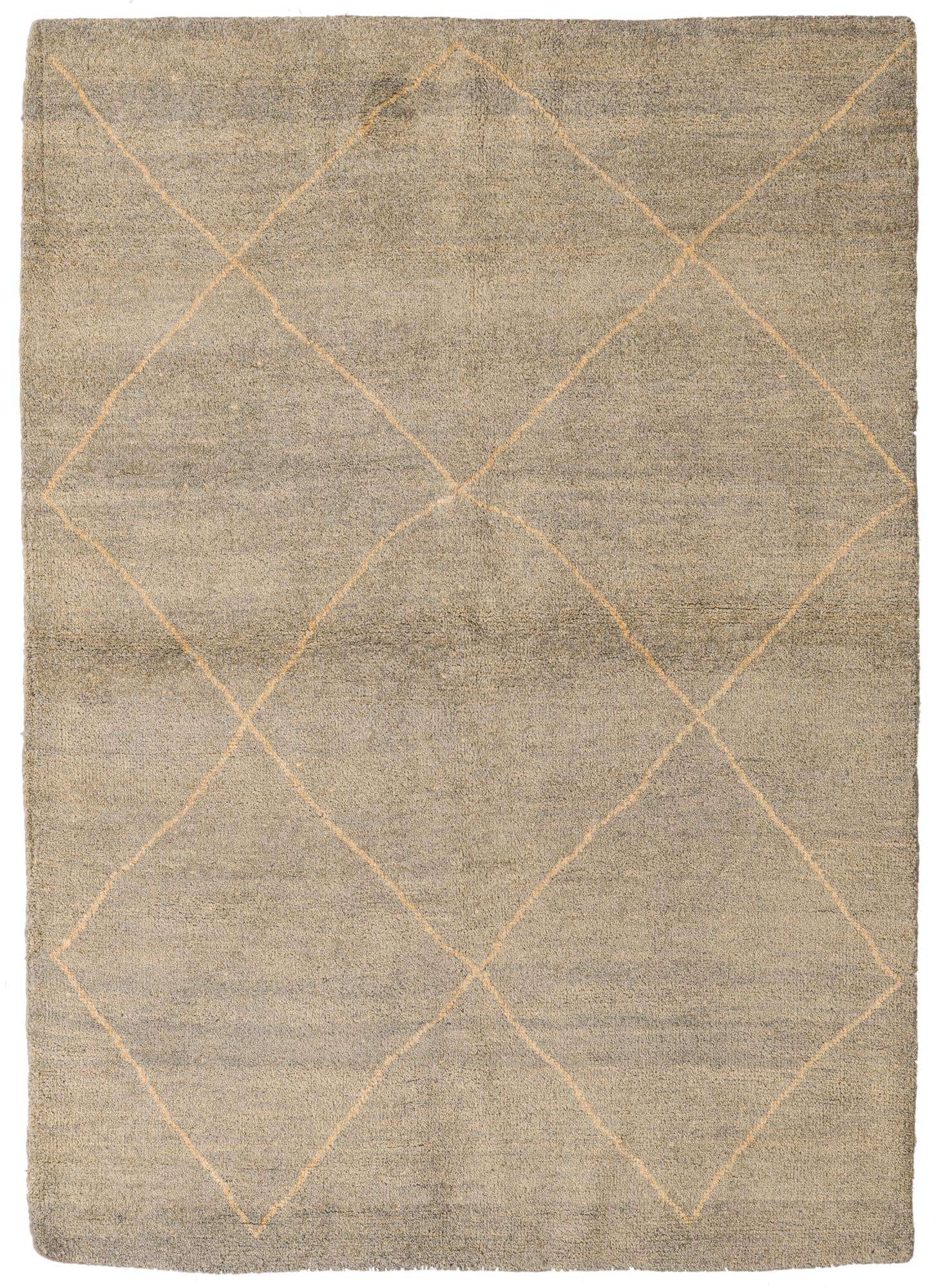 4' 8 x 6' 5 Hand Knotted Moroccan Wool Rug