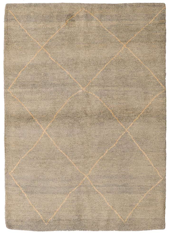 4' 8 x 6' 5 Hand Knotted Moroccan Wool Rug