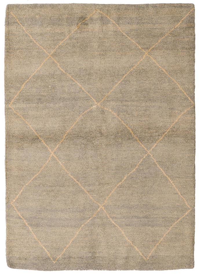 Detail image of 4' 8 x 6' 5 Hand Knotted Moroccan Wool Rug