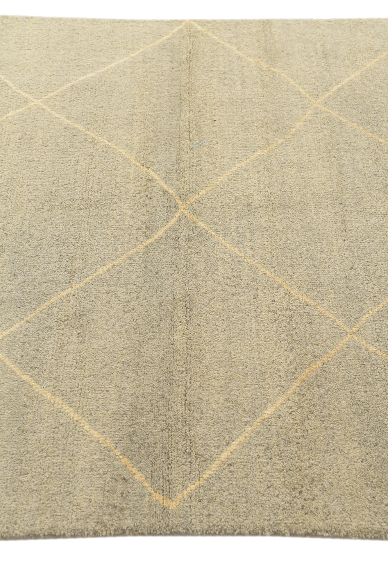 4' 8 x 6' 6 Hand Knotted Moroccan Wool Rug