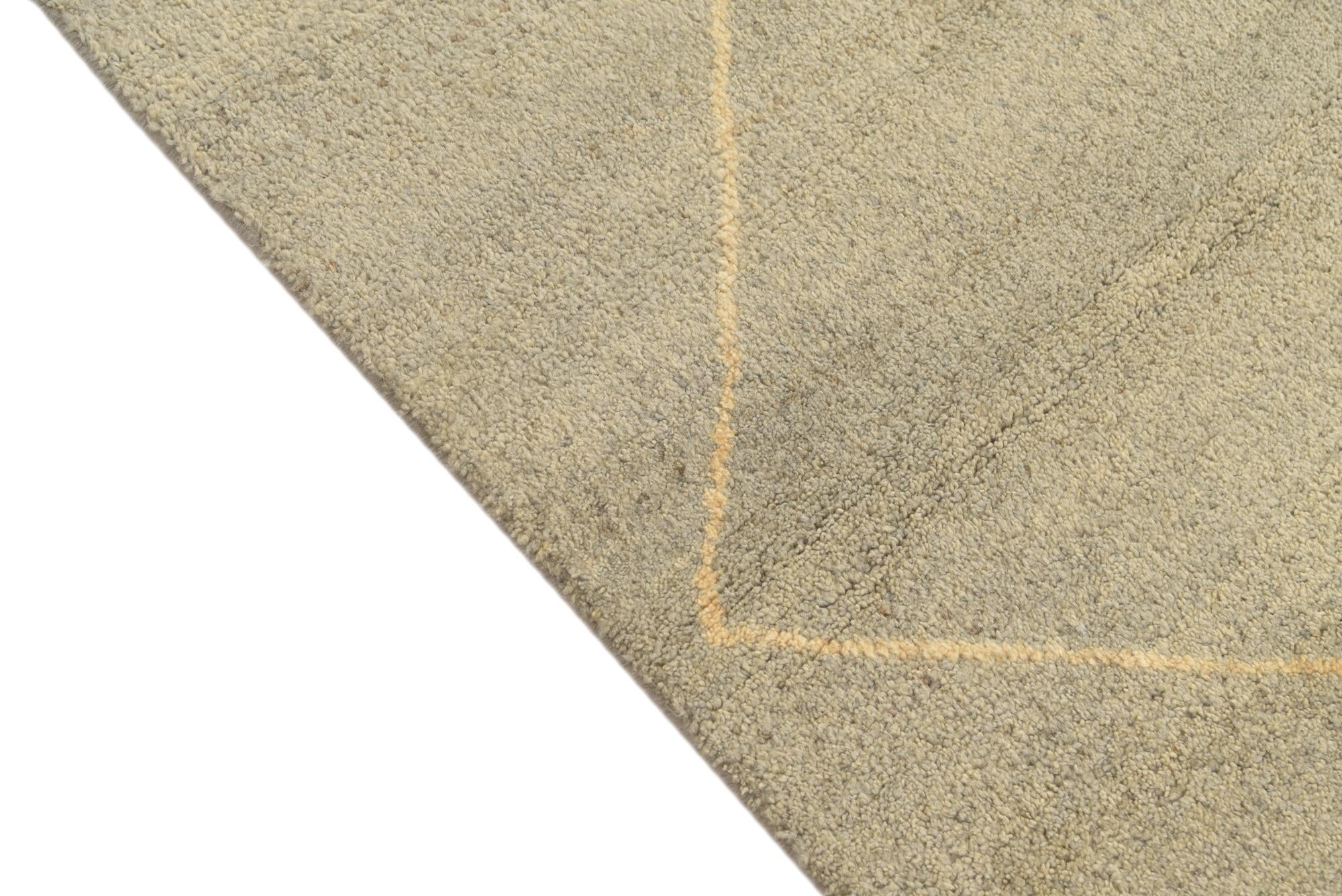 4' 8 x 6' 6 Hand Knotted Moroccan Wool Rug