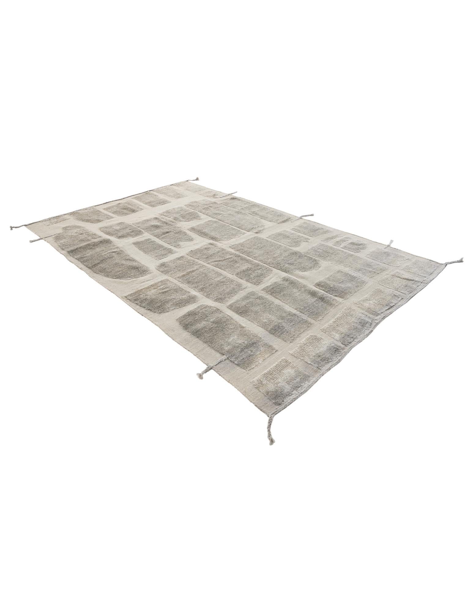 6' 4 x 10' Hand Knotted Moroccan Wool Rug